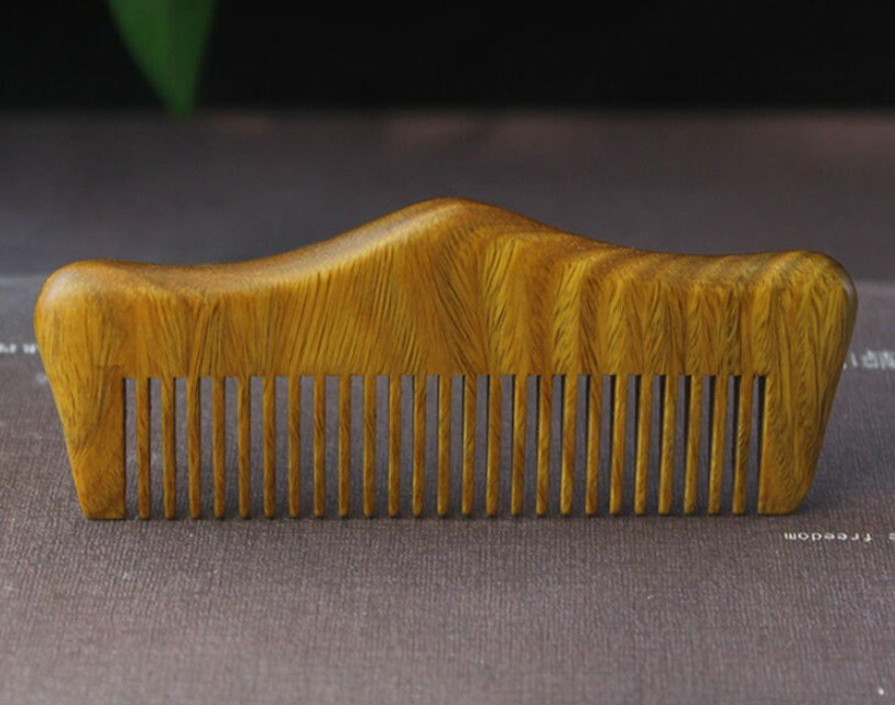 Customize Logo-Mini Greensandalwood Comb Fine Tooth Beard Care Comb For Hair/Beard Care Grooming Tool