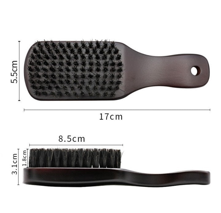 Customize Logo-New kind Wood Handle Boar Bristle Brush For Men Beard Care Makeup Grooming