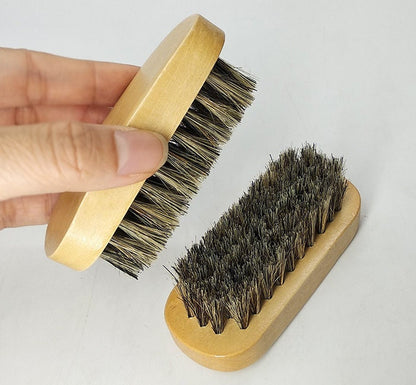 Customize Logo-New kind MINI Boar Bristle Brush For Men Beard Care Brush Hair brush Makeup Grooming