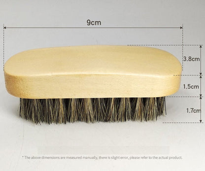 Customize Logo-New kind MINI Boar Bristle Brush For Men Beard Care Brush Hair brush Makeup Grooming