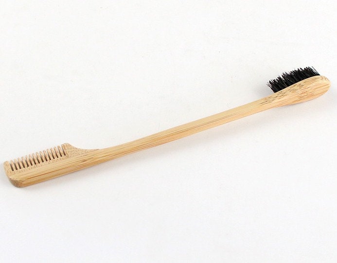 Customize Your Logo-Bamboo Comb Makeup Brush Wood Handle Boar Bristle Makeup Tool