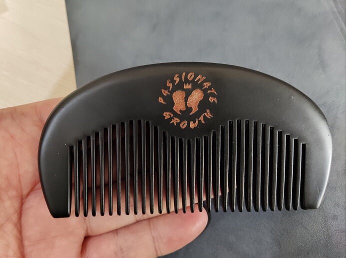 Engraved Customized LOGO-Black Wooden Combs with Leather Case Wood Hair Comb Beard Comb For Gentelment