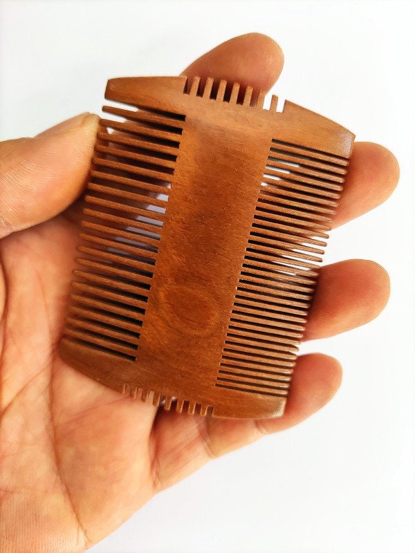 Customized-Nanmu Wood Fine/Wide Tooth Comb For Men Hair/Beard Care Grooming Comb Hair Brush