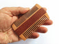 Customize Logo-New Kind Peach Wood Comb+Red wood Two Sides Tooth Beard Care Comb Pocket Size Hair Brush