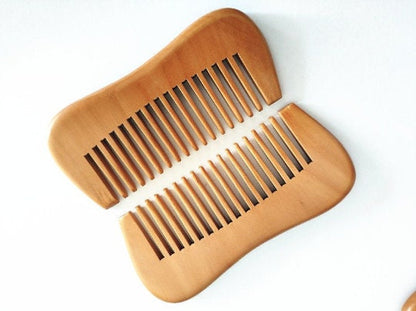 Engrave Logo-Handmade Peach Comb Wide Tooth Beard Comb Hair Combs