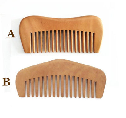 Engrave Logo-Handmade Peach Comb Wide Tooth Beard Comb Hair Combs