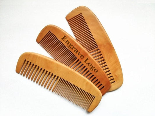 Customized Your Logo-Peach Wood Comb Wide/Fine Tooth Multy Kind Tooth Comb For Hair/Beard Comb Hair brush