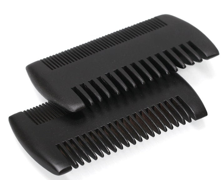 Customized-Black Peach Wood Fine/Wide Tooth Comb For Men Hair/Beard Care Grooming Comb Hair Brush