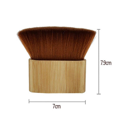 Customized LOGO-Barber Brush for Cleaning Hairs Bamboo Handle with Soft Fiber For Barbershop Neck Brush