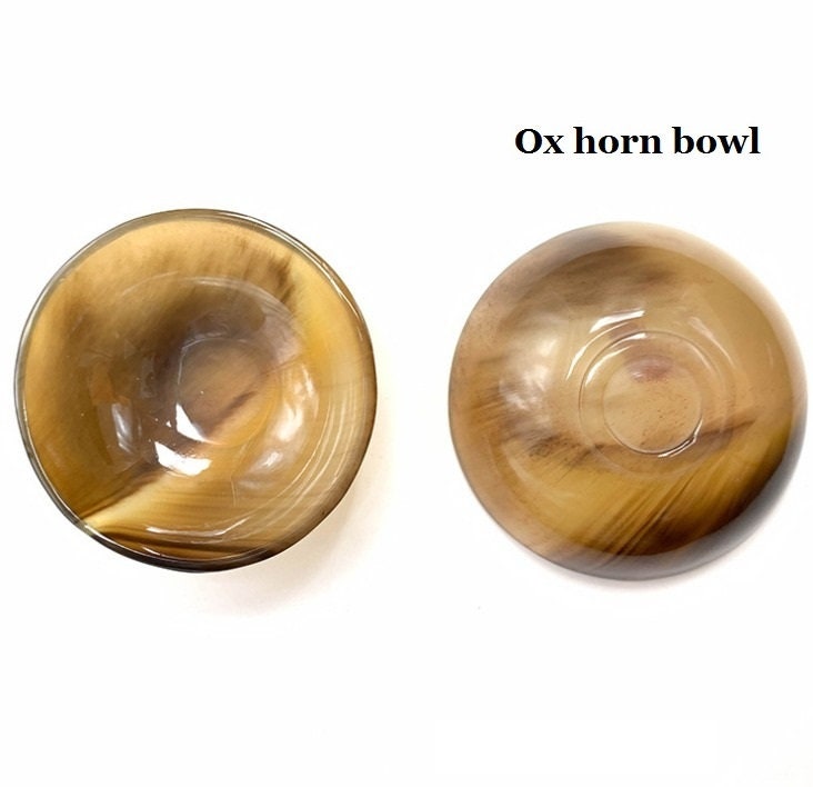 Personalized-Engrave Logo-Handmade  Ox Horn Bowl Shaving Bowl Wine Cup