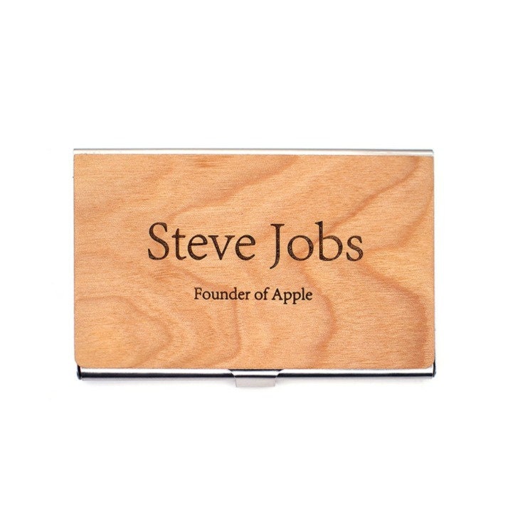 Customize Logo-New Kind Wood+Metal Card Case Card Holder