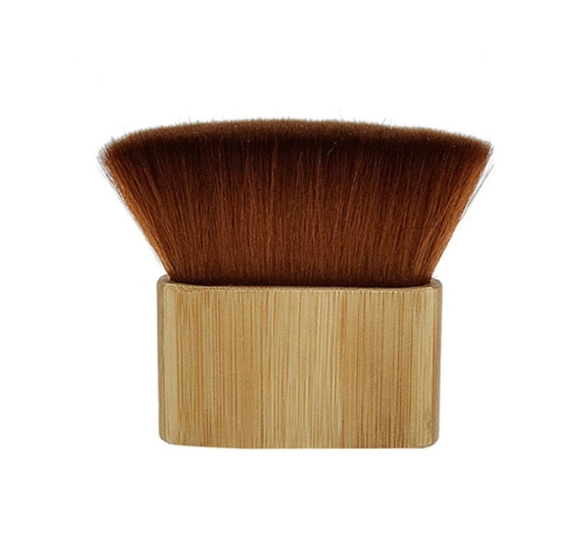 Customized LOGO-Barber Brush for Cleaning Hairs Bamboo Handle with Soft Fiber For Barbershop Neck Brush