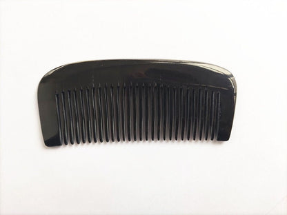 Engrave Logo-Handmade black ox horn combs square shape for hair for men beard care brush