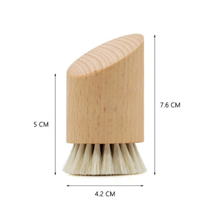 Customize Logo-New Design Beech Wood Handle Woolen Bristle Brush Face Brush Makeup Tool Baby Care Brush