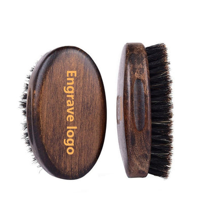 Customize Logo-Vintage Style Boar Bristle Brush For Men Beard Care Brush Hair brush Makeup Grooming