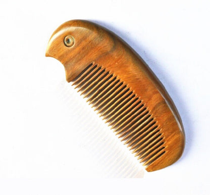 Customize  Logo-Greensandal Wooden Comb Bird Shape Beard Care Comb Hair comb