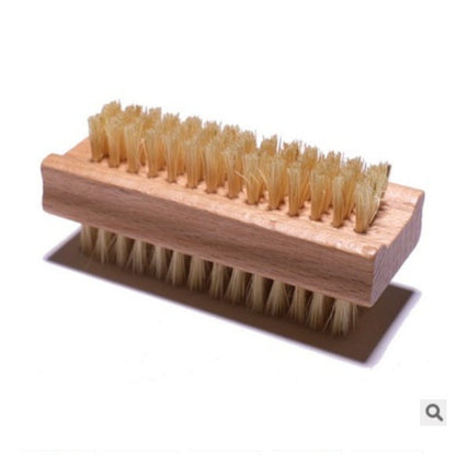 Engrave your logo- New Kind Beech Wood handle vegan sisal nail brushes nail brush hand wash brush wooden nail cleaning  SPA tool