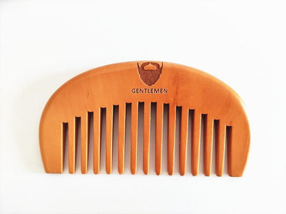 Boar Bristle Brush&Peach Wood Combs with bag Beard Care Sets for gentlemen gift