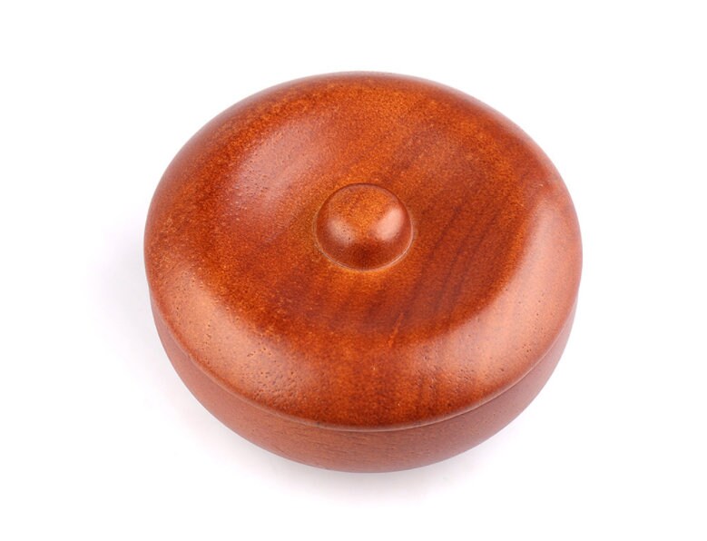 Handmade Red Wood Bowl Shaving Brush Bowl Men Shaving Tool Red Wood Bowl with cover