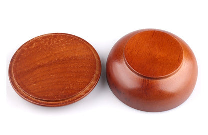 Handmade Red Wood Bowl Shaving Brush Bowl Men Shaving Tool Red Wood Bowl with cover