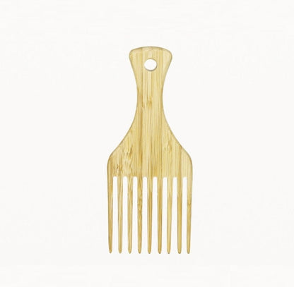 Customize Logo-Bamboo Comb Wide Tooth Beard Care Comb Fork Comb Afro Comb Pick comb hair brush