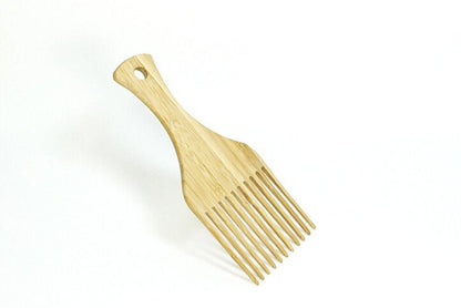 Customize Logo-Bamboo Comb Wide Tooth Beard Care Comb Fork Comb Afro Comb Pick comb hair brush